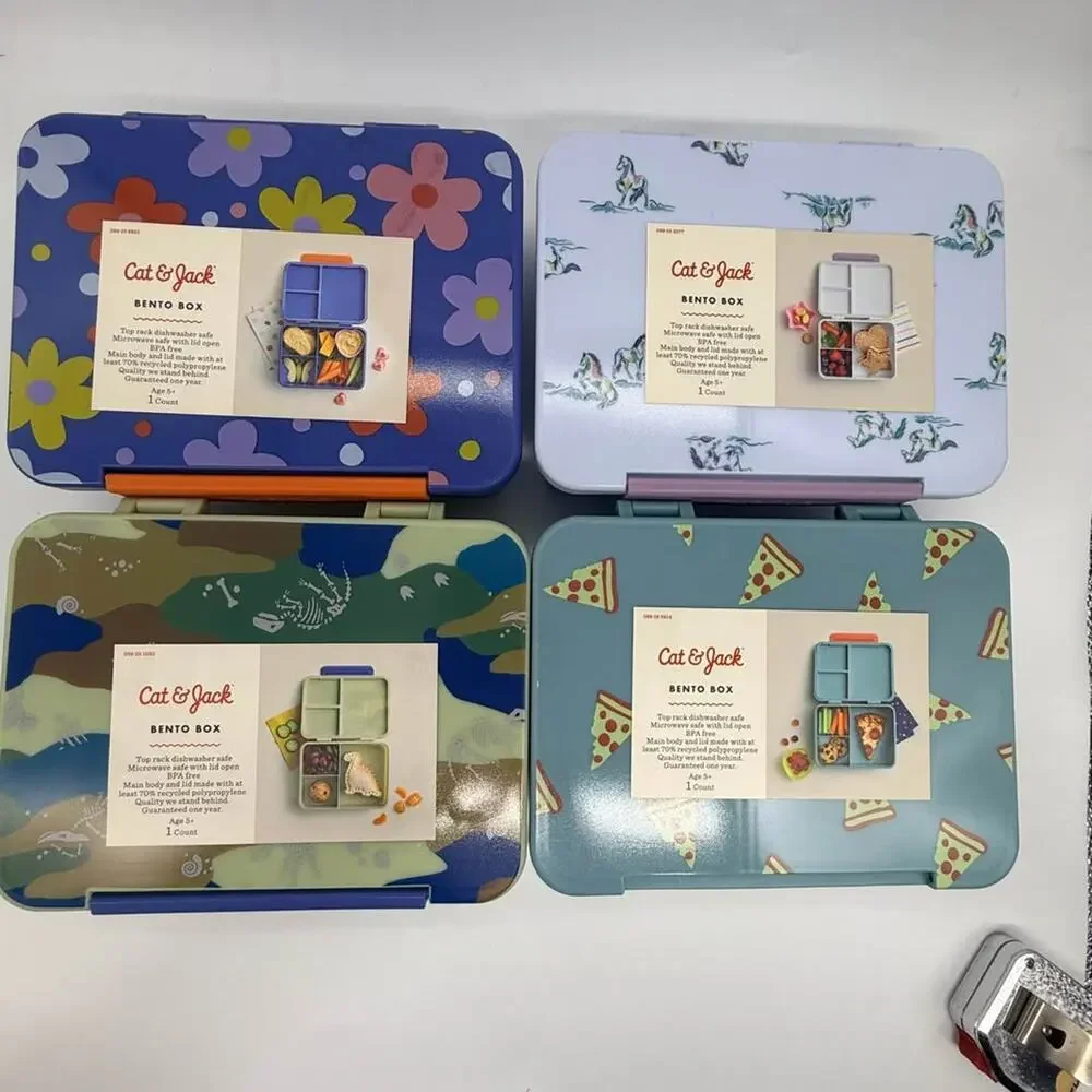 NEW Cat & Jack Kids Bento Lunch Box Compartment Container